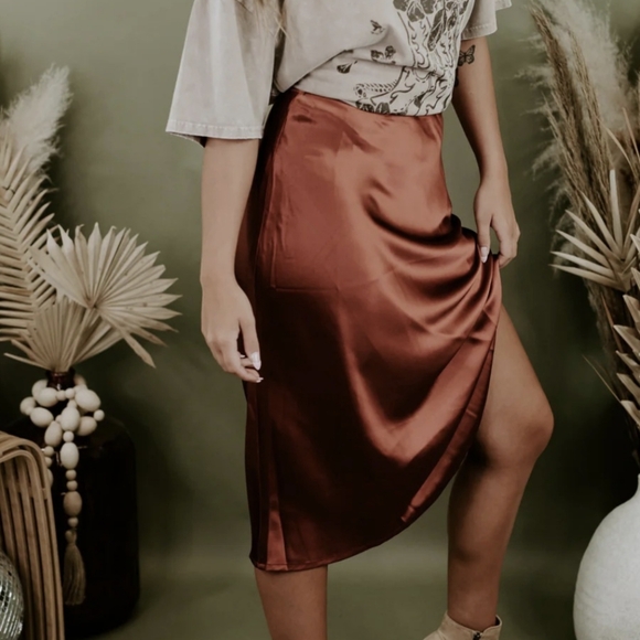 NWT Addition Elle Plus Size Skirt |  size 20 | Copper - Picture 4 of 8